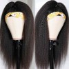 Merula Virgin Hair Kinky straight soft silky headband wig weave wigs can be dyed with adjustable straps combs