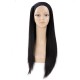 Merula Virgin human Hair Glueless headband wig machine weave wig with combs inside silky straight human hairs heavy looking 