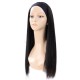 Merula Virgin human Hair Glueless headband wig machine weave wig with combs inside silky straight human hairs heavy looking 