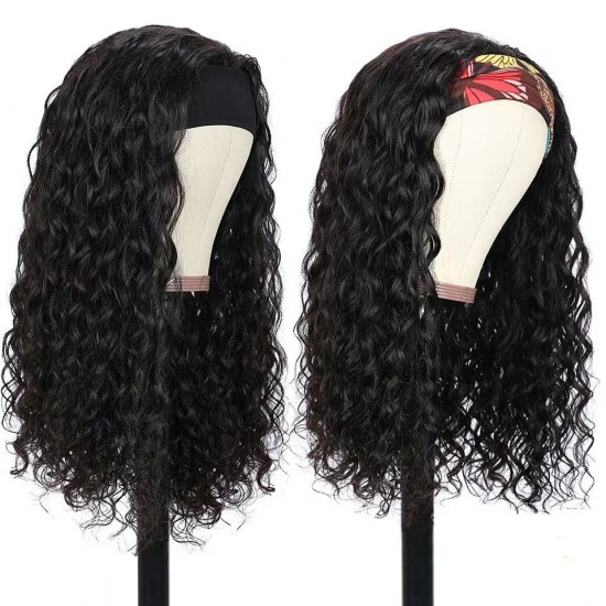 Merula Virgin Hair Headband Water wave weave wig 150% and 200% density available fast order processing