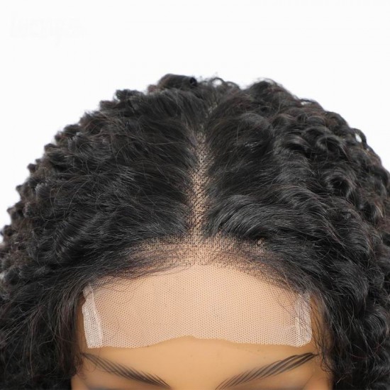 Merula Kinky Curly 6*6 7*7 Super big part size Lace Closure Virgin Human Hair Wig HD transparent Lace wigs