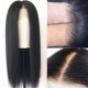 Nice Kinky Straight 13X4 Frontal Lace frontal Wig Virgin human Hair HD transaprent Lace 200% density 