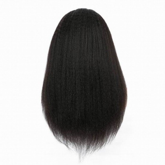 Soft Kinky Straight 13X6 Frontal HD Lace Wigs  Preplucked natural hairline Virgin Human Hair affordable price