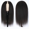 Kinky Straight V Part Wigs Virgin human hair wig leave out Glueless half wig heavy density fast Fedex/DHL shipping 