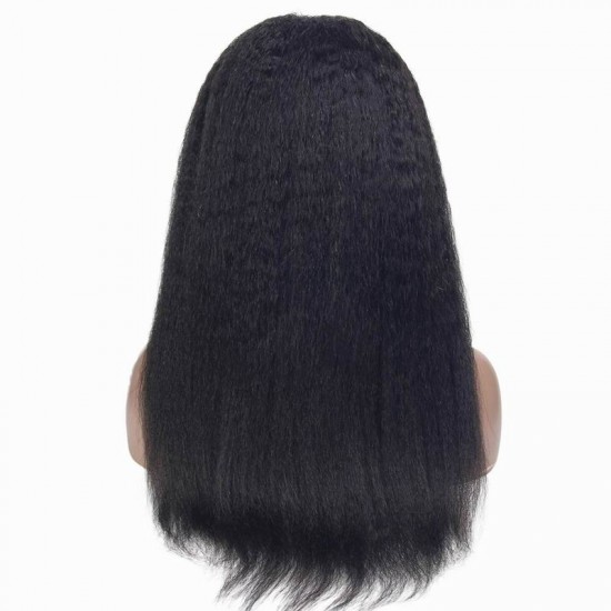 Merula Hair Kinky Straight U Part Wigs 100% Human Hair remy Virgin Hair half Wigs Glueless leave out 200% Density 