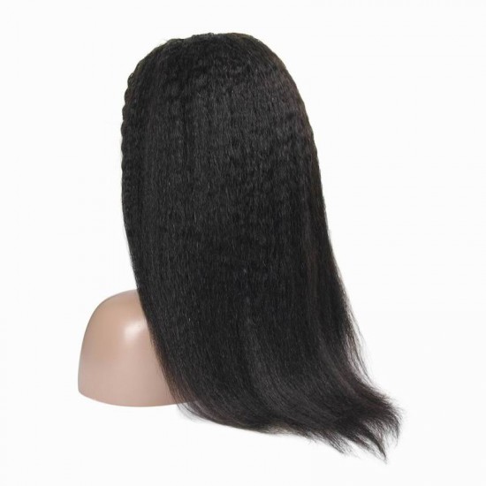 Merula Hair Kinky Straight U Part Wigs 100% Human Hair remy Virgin Hair half Wigs Glueless leave out 200% Density 