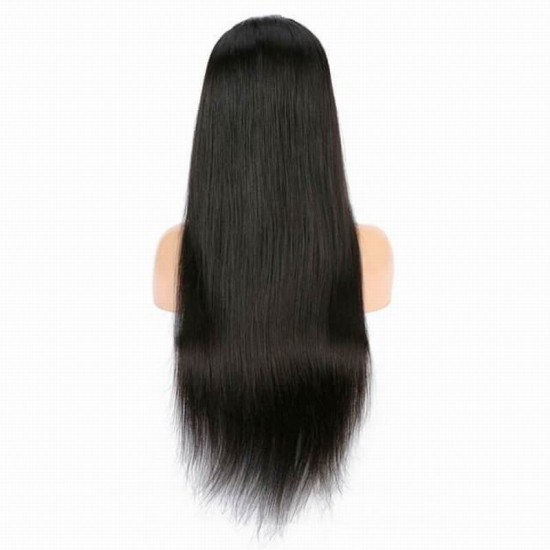 Merula Natural Straight 13X4  HD transparent lace front wig soft Virgin Human Hair wig densities optional