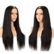 Merula Natural Straight U Part Wig left middle right partings Virgin silky human hair 200% heavy density 