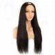 Merula Natural Straight U Part Wig left middle right partings Virgin silky human hair 200% heavy density 