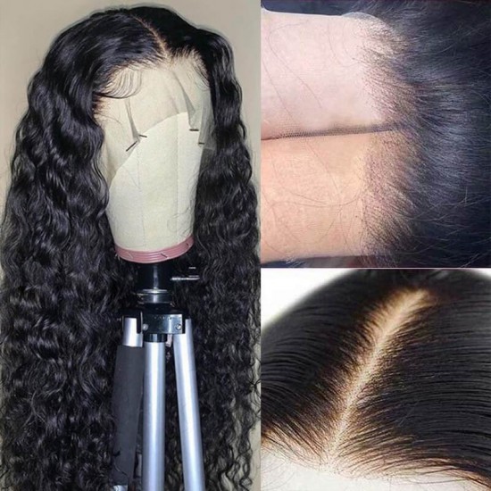 Water Wave 13X6 HD Lace frontal Virgin Human Hair Wig Can be bleached hold curl well tangle free merula hair